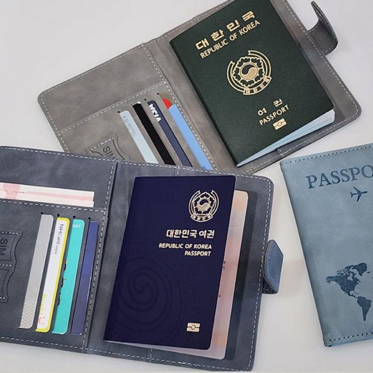 해외 여행용 안티스키밍 여권케이스 신여권 해킹방지 rfid 차단 여권 지갑 파우치 커버 passport holder
