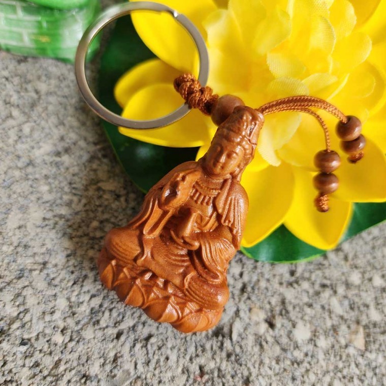 귀신쫒는 액막이 복숭아나무 관음 보살 키링