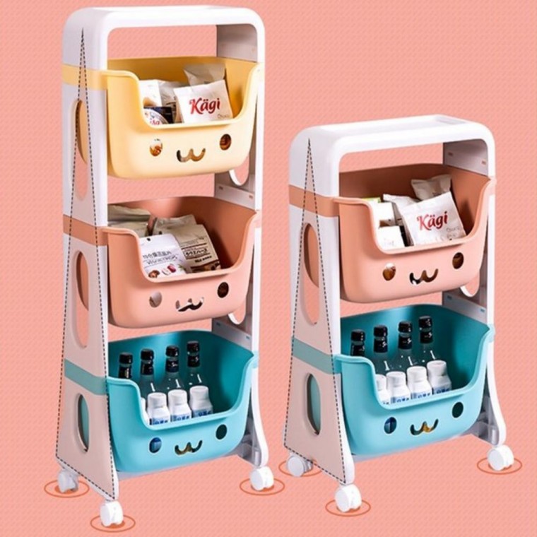이동식 2단 3단 수납함 플라스틱서랍장 수납정리함 2단수납함