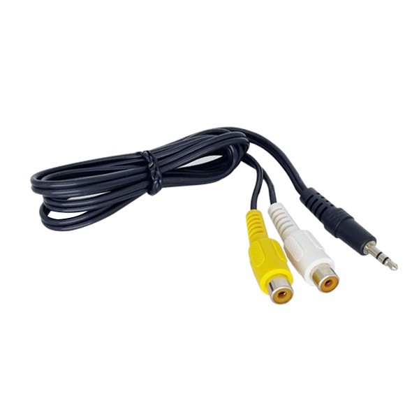 SW0053 스테레오 3.5(M) to 2RCA(F) 앰프 음향 스피커 오디오 연장케이블 1M