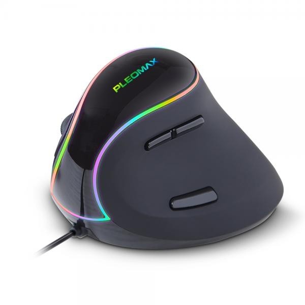 플레오맥스 MO-ER600 RGB 저소음 버티칼 인체공학 마우스