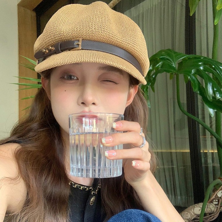 예쁜모자 메쉬짜임 마도로스캡 뉴스보이캡 벨트장식