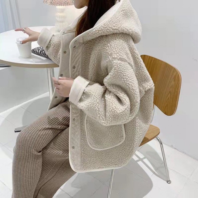 여성 보아퍼 후드 윈터 점퍼 후리스 자켓 SSH-143