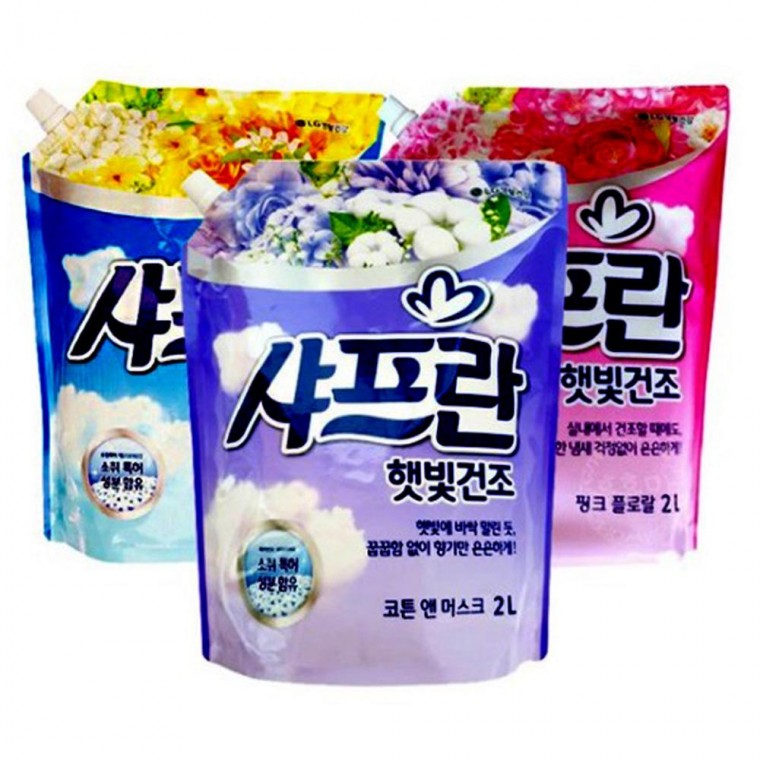 햇빛건조 섬유유연제 샤프란 리필 세제 햇빛건조 관리 세탁 2L 향기