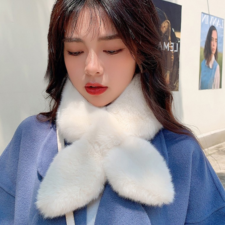 밍크 쁘띠 목도리 겨울 캐시미어 목감싸개 퍼머플러