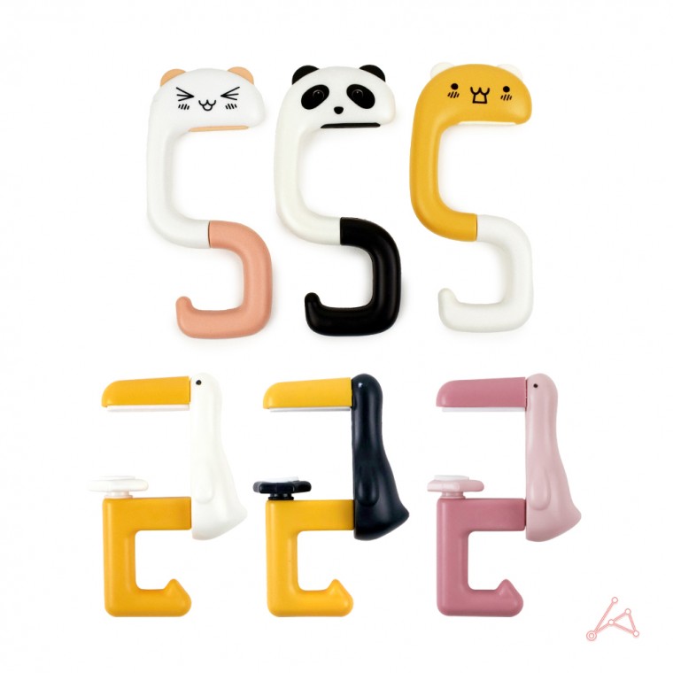 캐릭터 가방걸이 블랙 새