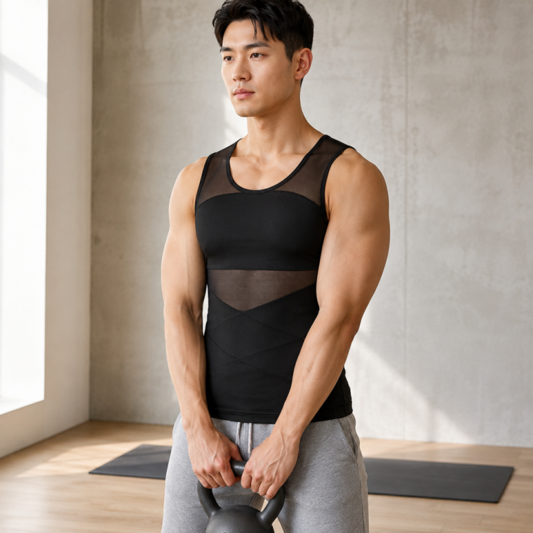 남자 압박 보정 나시 속옷 남성 뱃살 복부 가슴 여유증