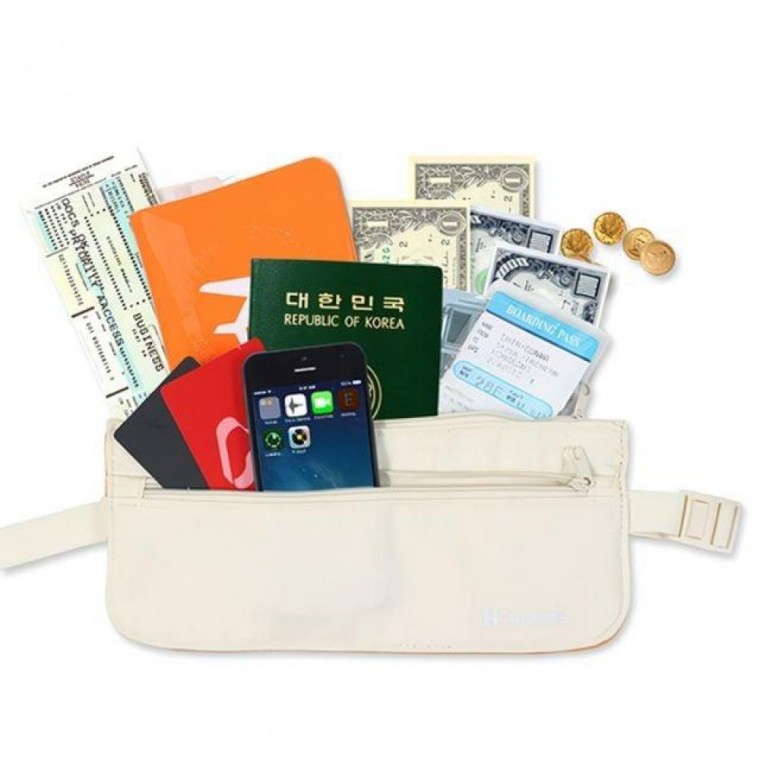 HICKIES 소매치기 방지 Hidden Pocket belt 안전 복대 여행 전대