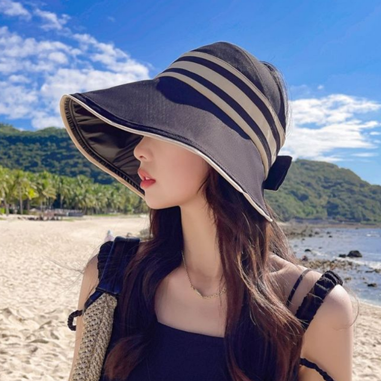 자외선 차단 돌돌이 선 햇 블랙 베이지