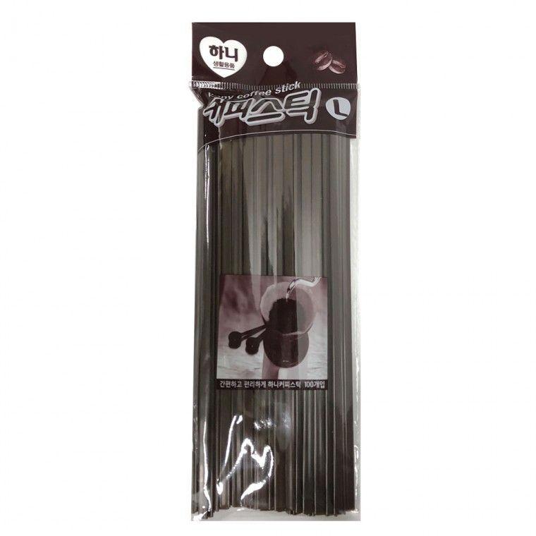 하니 커피스틱(L) 18cm 100개입 커피막대 커피빨대