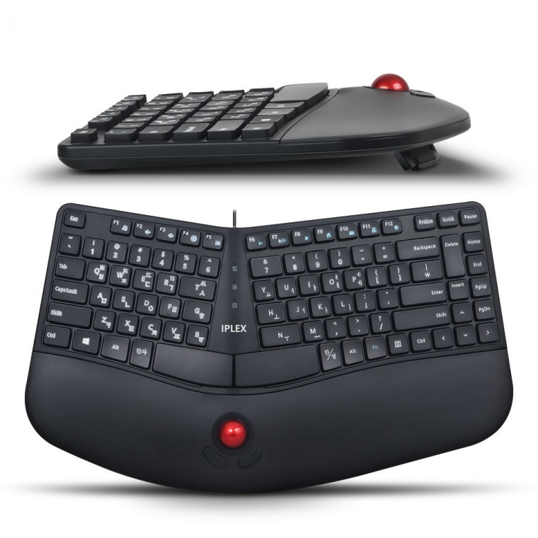 IPLEX ERK1000TK 에고노믹 인체공학 유선 트랙볼 키보드