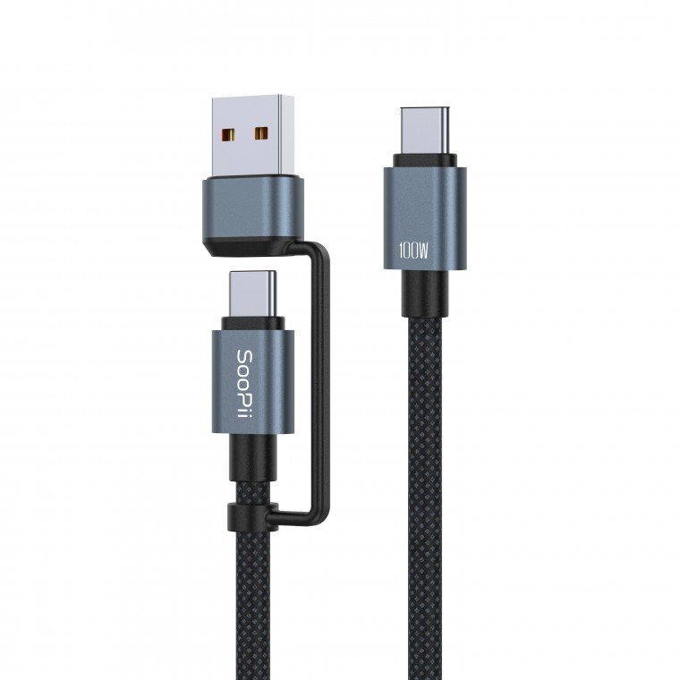 수피 USB PD 100W A C타입 to C타입 2in1 고속충전 케이블 S52C