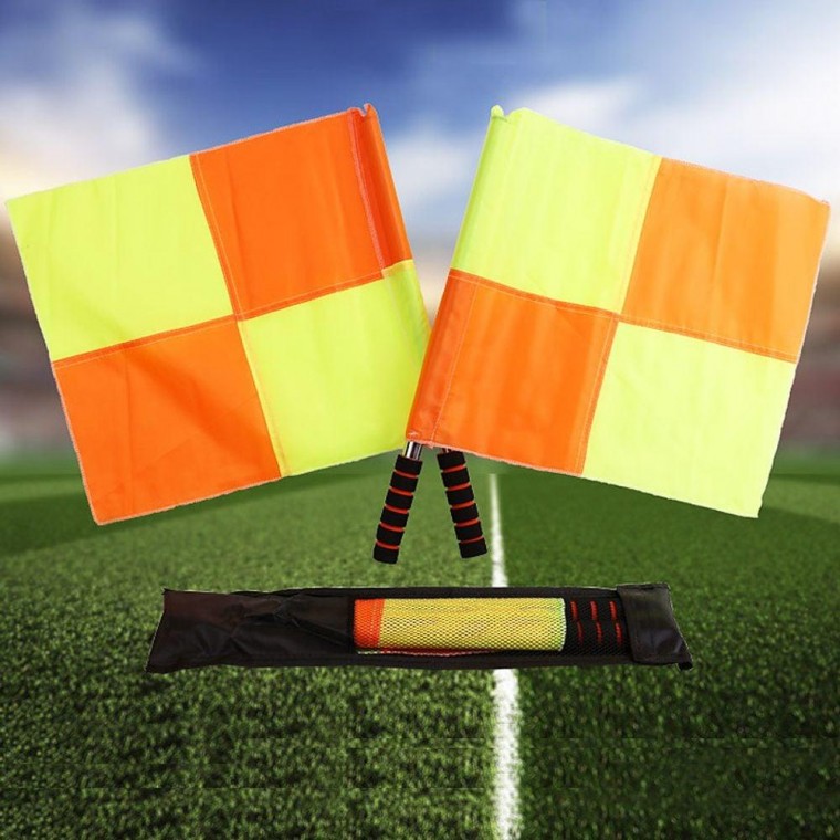 축구 부심기 주심기 스포츠 심판 깃발 2P 대회 오프사이 드기 업사이드 오프사이드 형광