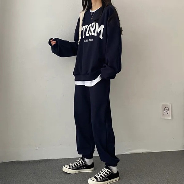 여성 가을 맨투맨 티셔츠 조거팬츠 셋업 LK-SS13