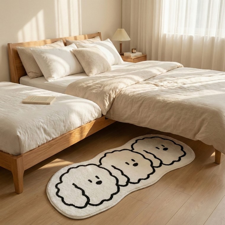 애니멀 롱 거실 침대 러그 40x120cm 침대밑카페트 예쁜발매트 아이방러그